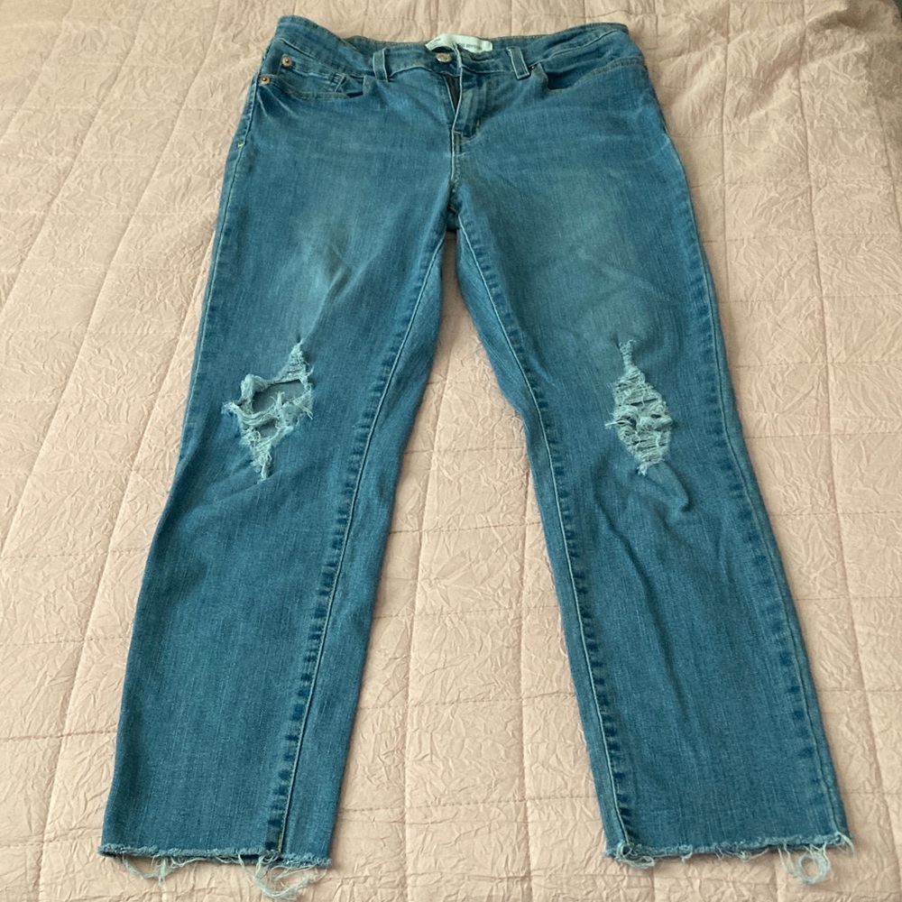 Signature by Levi Strauss Women's Straight Leg Jeans - Light Blue